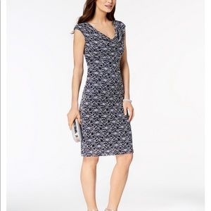 Connected Embellished Lace Sheath Dress